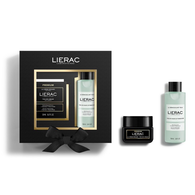 Lierac XMAS Promo Premium Eye Cream, 20ml & Eye Make-up Remover, 100ml
