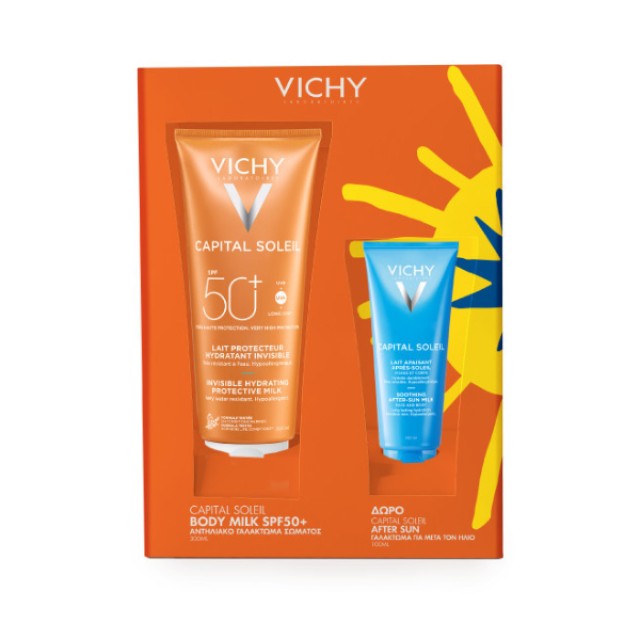 Vichy Capital Soleil SPF50+ Αντηλιακό Γαλάκτωμα Προσώπου-Σώματος 300ml + Δώρο Γαλάκτωμα After Sun 100ml
