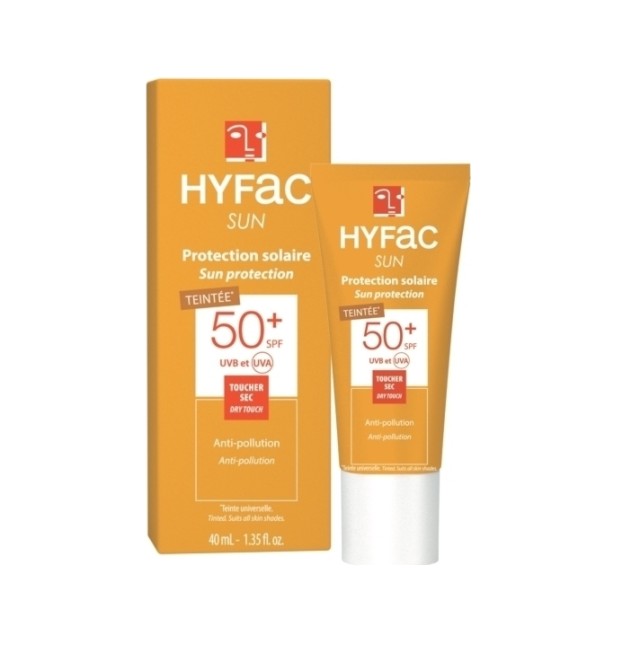 Hyfac Sun Protection Tinted Dry Touch Αντηλιακό Προσώπου με Χρώμα SPF50+, 40ml