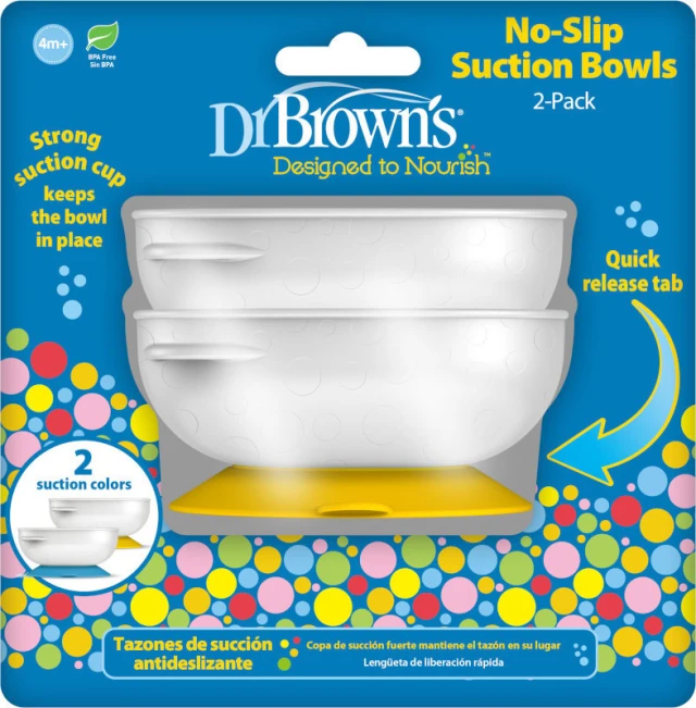 Dr Browns Food Bowl with Suction Cup 2pcs