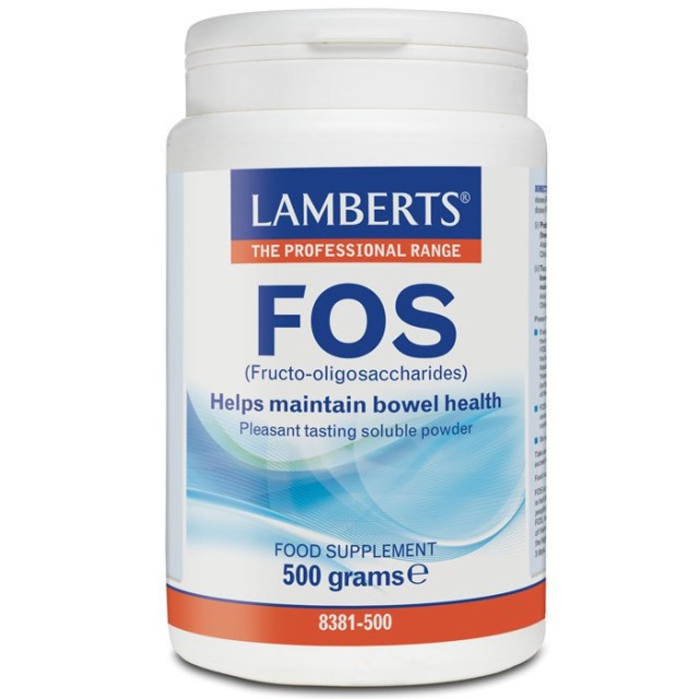 Lamberts Fos Fructo-oligosaccharides Φρουκτο-Ολιγοσακχαρίτες Πρεβιοτικά, 500gr
