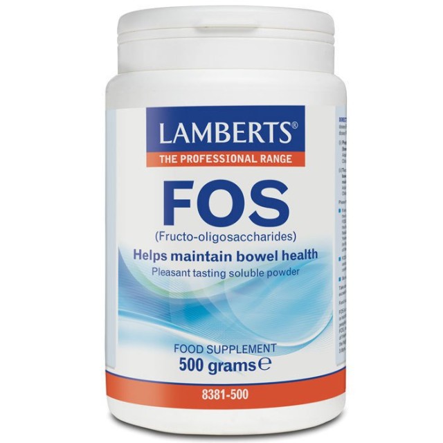 Lamberts Fos Fructo-oligosaccharides Φρουκτο-Ολιγοσακχαρίτες Πρεβιοτικά, 500gr