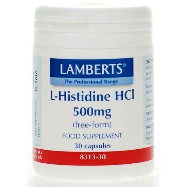 Lamberts L-Histidine 500mg 30 Kάψουλες