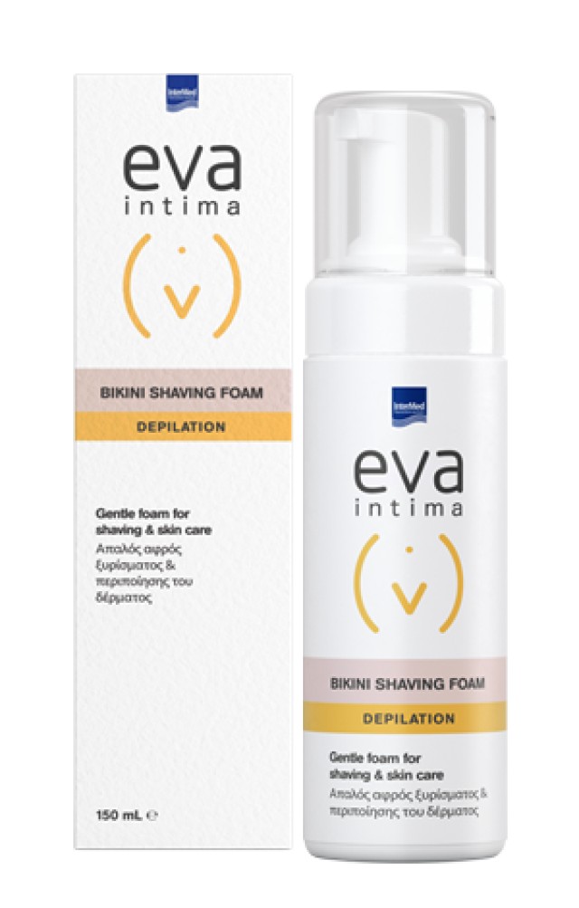 Eva Intima Bikini Shaving Foam Απαλός Αφρός Ξυρίσματος & Περιποίησης Δέρματος, 150ml