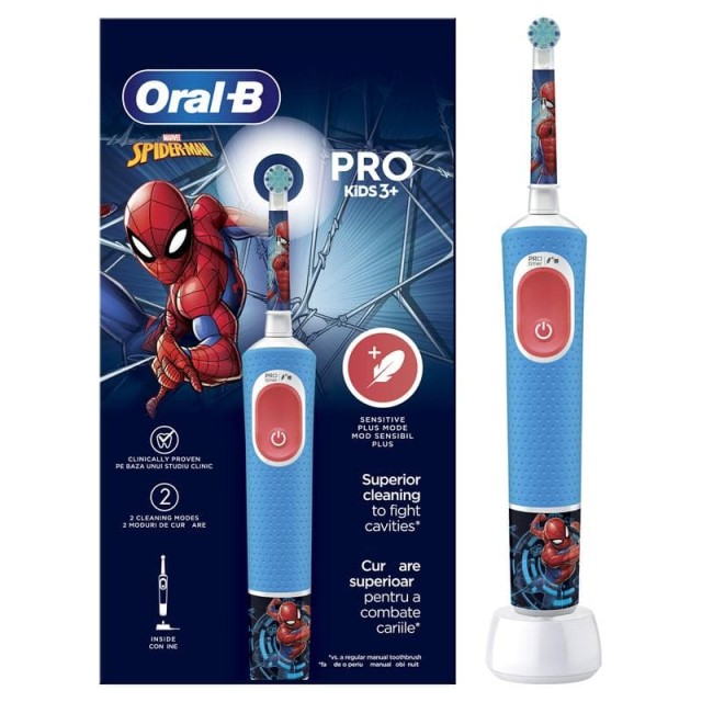 Oral-B Vitality Pro SpiderMan Παιδική Ηλεκτρική Οδοντόβουρτσα, 1 τεμάχιο