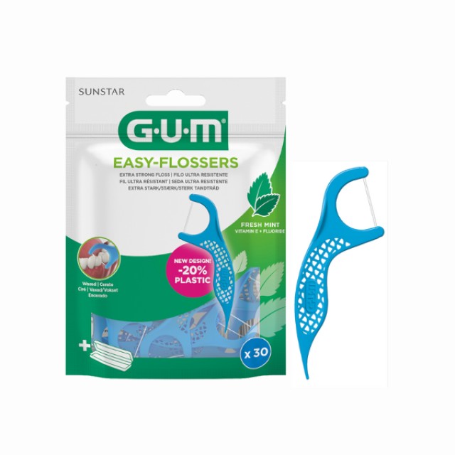 Gum Easy Flossers 890 Οδοντικό Νήμα σε Διχάλες Cool Mint Ελαφρώς Κε...