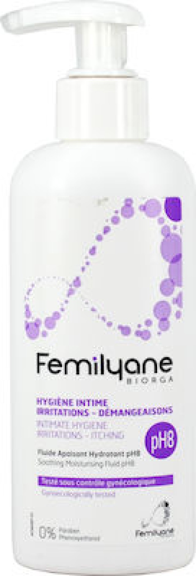 Biorga Femilyane Intime Hygiene Fluide Apaisant Hydratant pH8, Καθαριστικό της Ευαίσθητης Περιοχής, 200ml