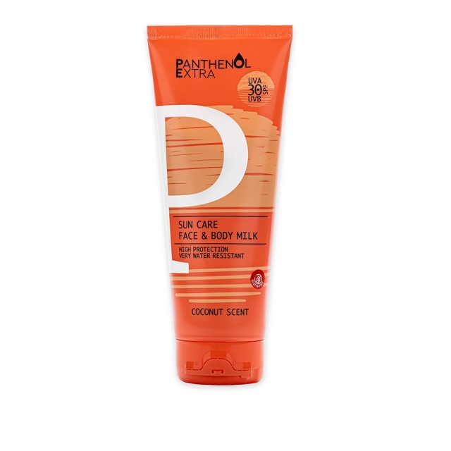 Panthenol Extra Sun Care Face & Body Milk Αντηλιακό Γαλάκτωμα SPF 30 για Πρόσωπο και Σώμα με Άρωμα Καρύδας, 100ml