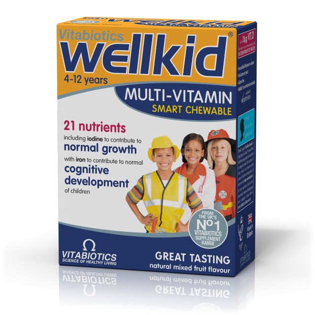 Vitabiotics Wellkid Παιδική Πολυβιταμίνη 4-12 Ετών, 30 Μασώμενα Δισκία