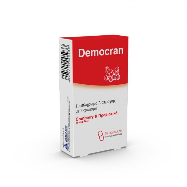 Demo Democran Συμπλήρωμα Διατροφής με Cranberry Προβιοτικά, 28 Κάψο...