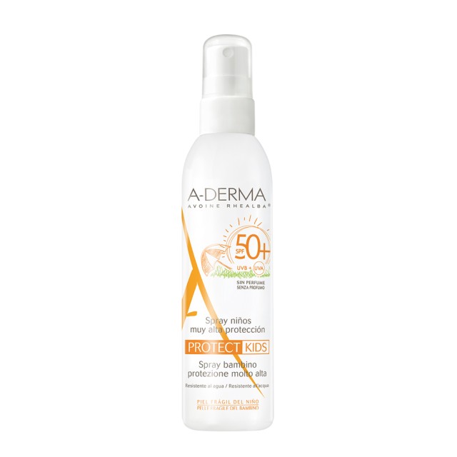 A-Derma Promo Protect Kids Sunscreen Spray for Face & Body SPF 50+, 200ml
