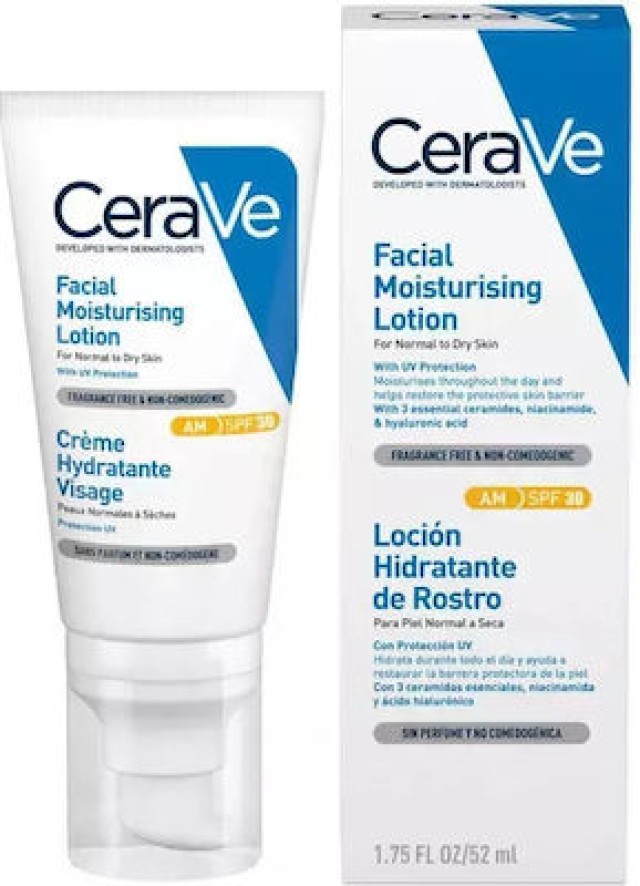 CeraVe AM Facial Moisturizing Lotion Ενυδατική Λοσιόν Προσώπου με SPF30, 52ml