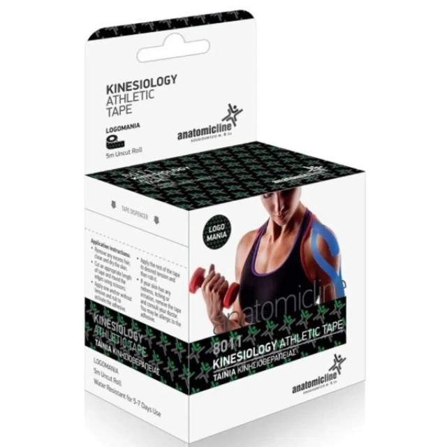 Anatomicline Tape kinesiology Athletic Tape Logo Mania 5cm X 5m, 1τμχ