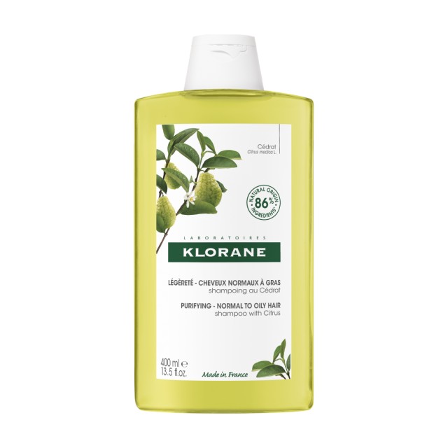 Klorane Cedrat Σαμπουάν για Λάμψη με Πολτό Κίτρου, 400ml
