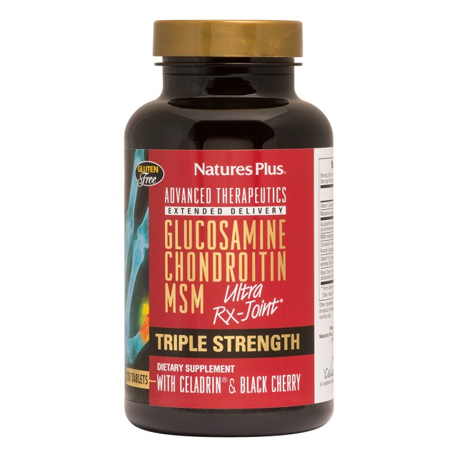 Natures Plus Triple Strength Ultra Rx-Joint Glucosamine, Chondroitin & MSM Συμπλήρωμα Τριπλής Δράσης Για Τη Λειτουργία Των Αρθρώσεων, 120 Ταμπλέτες