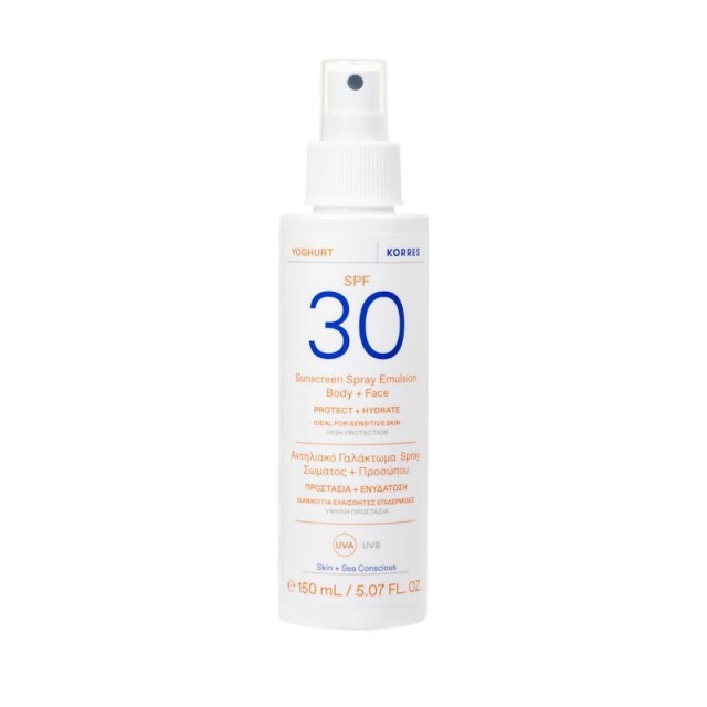 Korres Yoghurt Suncreen Spray Emulsion Αντηλιακό Γαλάκτωμα Spray Σώ...
