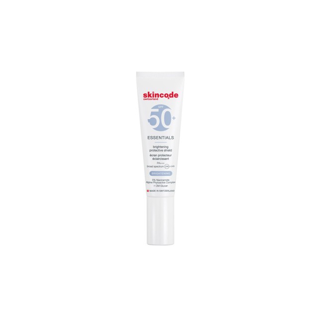 Skincode Essentials Brightening Protective Shield SPF50/PA + Αντηλιακή Κρέμα Προσώπου, 30ml