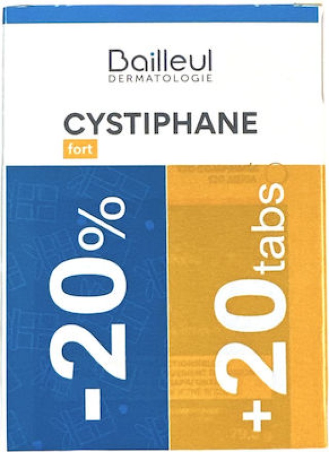 Bailleul Promo (-20%) Cystiphane Fort Συμπλήρωμα Διατροφής Για Δυνατά Μαλλιά & Νύχια, 120+20 Δισκία