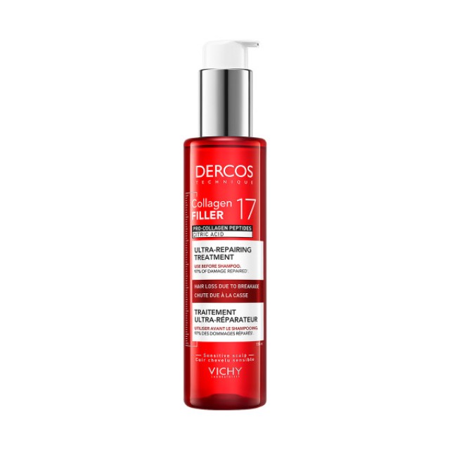 Vichy Dercos Collagen Filler 17 Pre-Shampoo Επανορθωτικό Σαμπουάν Μ...