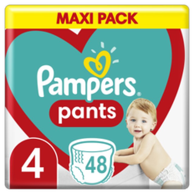 Pampers Pants 4 Πάνες - Βρακάκι Μέγεθος 4 [9-15kg], 48 Τεμάχια