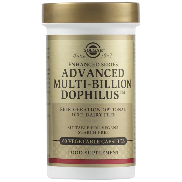 Solgar Advanced Multi-Billion Dophilus Συμπλήρωμα Διατροφής με Φόρμουλα Προβιοτικών, 60 Κάψουλες