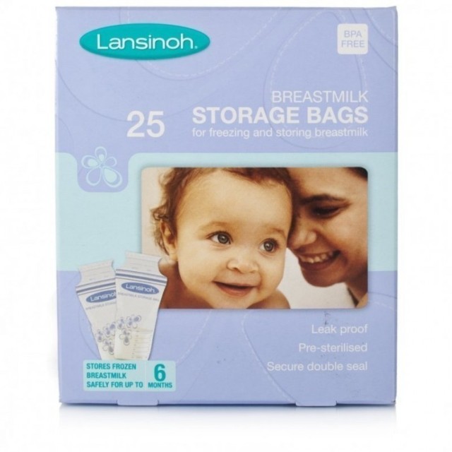 Lansinoh Breastmilk Storage Bags Σακουλάκια Αποθήκευσης Μητρικού Γάλακτος, 25 τμχ