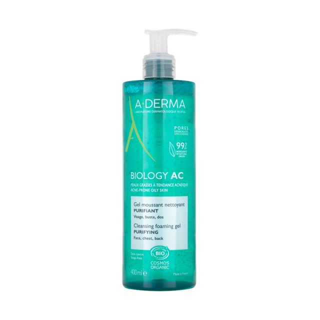 A-Derma Biology AC Αφρίζον Τζελ Καθαρισμού, 400ml