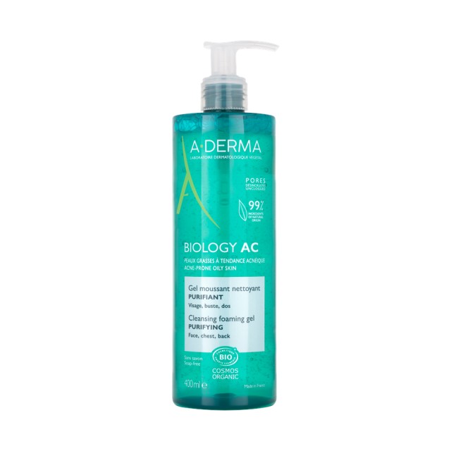 A-Derma Biology AC Αφρίζον Τζελ Καθαρισμού, 400ml