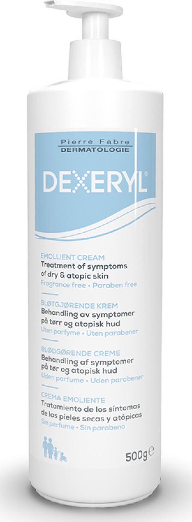 Dexeryl Emollient Cream Μαλακτική Κρέμα για Ξηρό και Ατοπικό Δέρμα, 500g