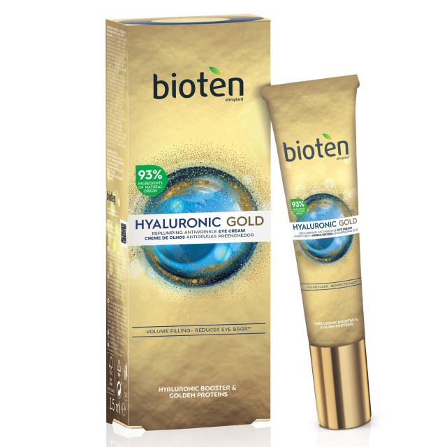 Bioten Hyaluronic Gold Κρέμα Ματιών, 15ml