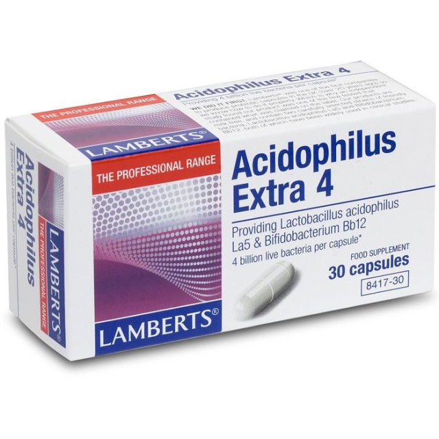 Lamberts Acidophilus Extra 4 Προβιοτικά, 30 Κάψουλες