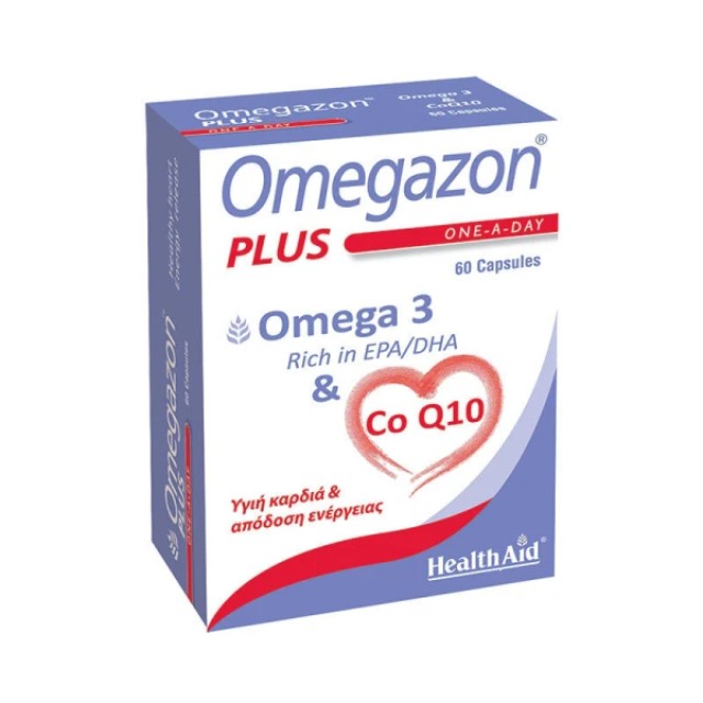 Health Aid Omegazon Plus Omega 3 & Co Q10 Συμπλήρωμα Διατροφής για ...
