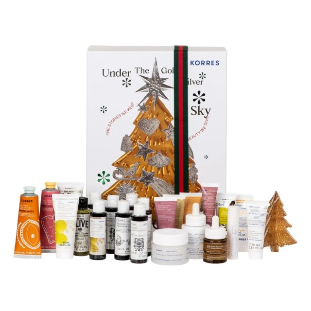 Korres Limited Edition Advent Calendar Under The Gold & Silver Sky ...