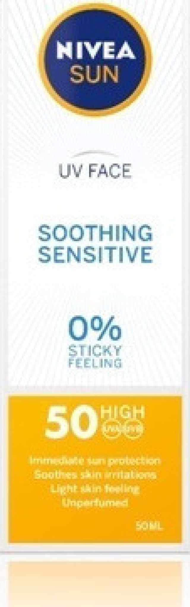Nivea Sun UV Sensitive Soothing SPF50 Αντηλιακή Κρέμα Προσώπου, 50ml