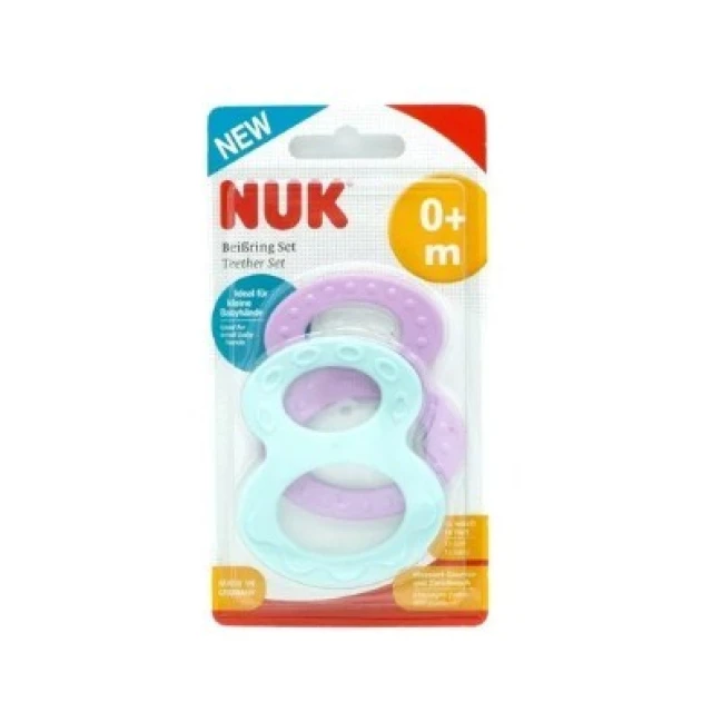 Nuk Teething Ring For Babies Colors:Blue - Purple 2 Pieces ...