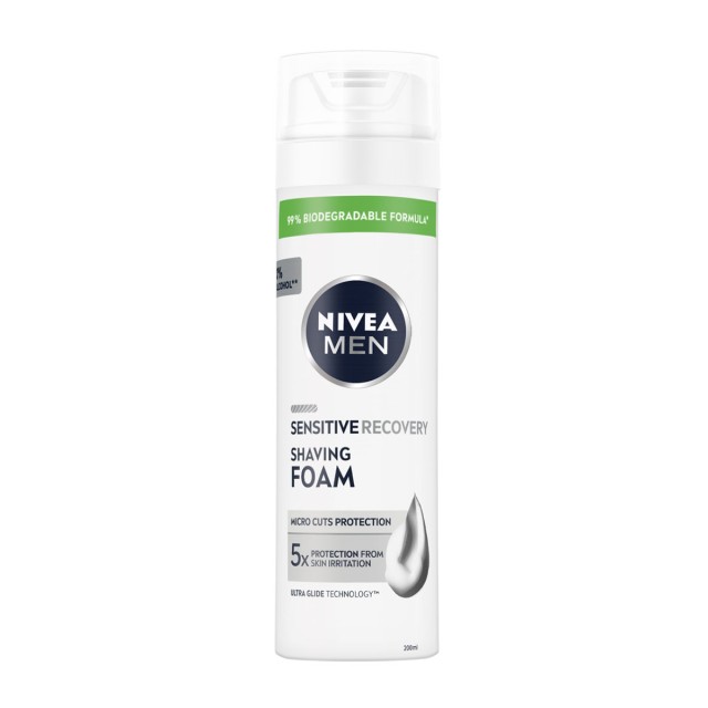 Nivea Men Sensitive Recovery Αφρός Ξυρίσματος, 200ml