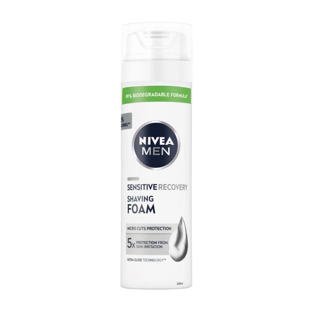 Nivea Men Sensitive Recovery Shaving Foam, 200ml