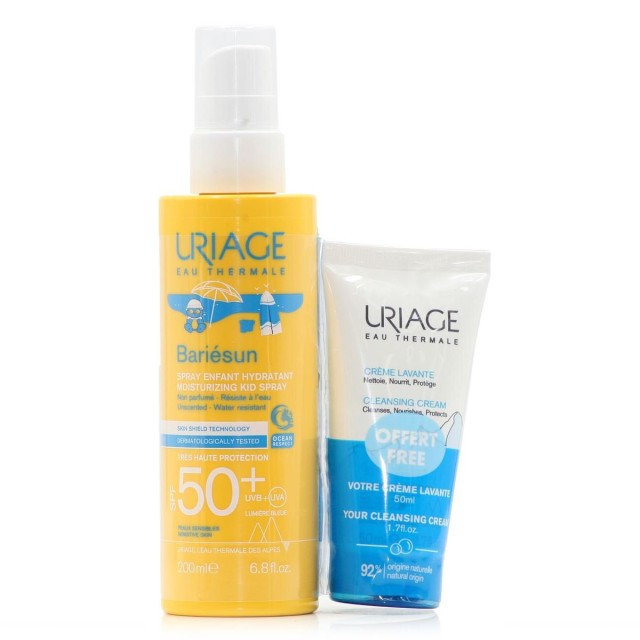 Uriage Bariesun Moisturizing Kid Spray SPF50+ Αντηλιακό Για Παιδιά 200ml & Δώρο Uriage Eau Thermale Cleansing Cream 50ml