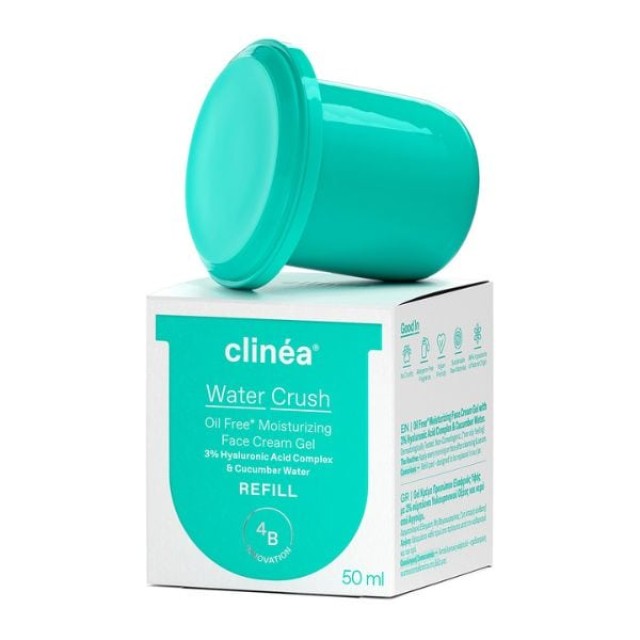 Clinéa Refill Water Crush Refill Ενυδατική Κρέμα-Gel Προσώπου Ελαφριάς Υφής, 50ml