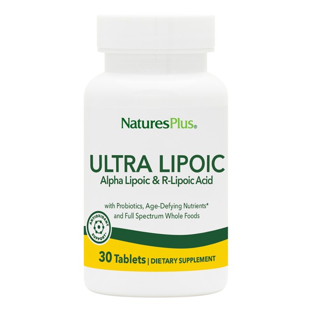 Natures Plus Ultra Lipoic Acid - Αντιοξειδωτικό, 30 Ταμπλέτες