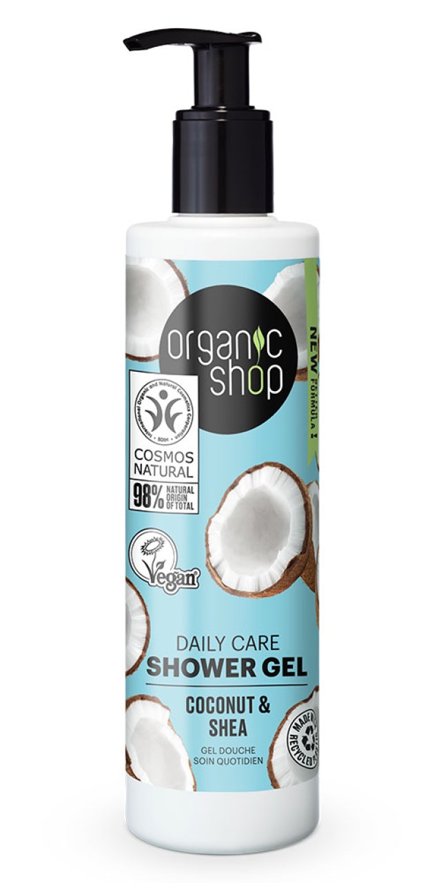 Natura Siberica Organic Shop Καθημερινό Αφρόλουτρο, Καρύδα & Βούτυρο Καριτέ, 280 ml