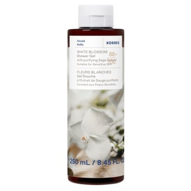 Korres Shower Gel White Blossom Αφρόλουτρο Λευκά Άνθη, 250ml