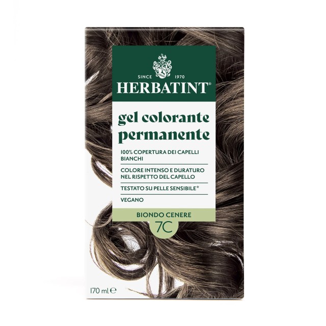 Herbatint Permanent Haircolour Gel Βαφή Μαλλιών Χωρίς Αμμωνία 7C Ξανθό Σταχτί, 170ml