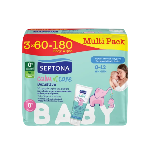 Septona Multi Pack Calm n Care Baby Sensitive Wipes, 18...