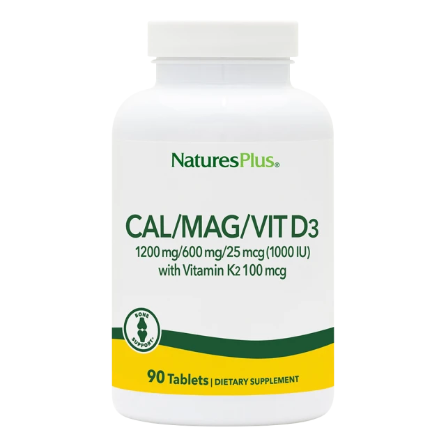 Natures Plus Cal/Mag/Vit D3 With Vitamin K2 Calcium, Magnesium, Vitamin...