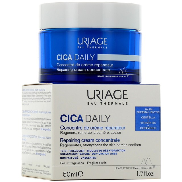 Uriage Cica Daily Repairing Cream Concentrate Επανορθωτική Κρέμα Προσώπου, 50ml