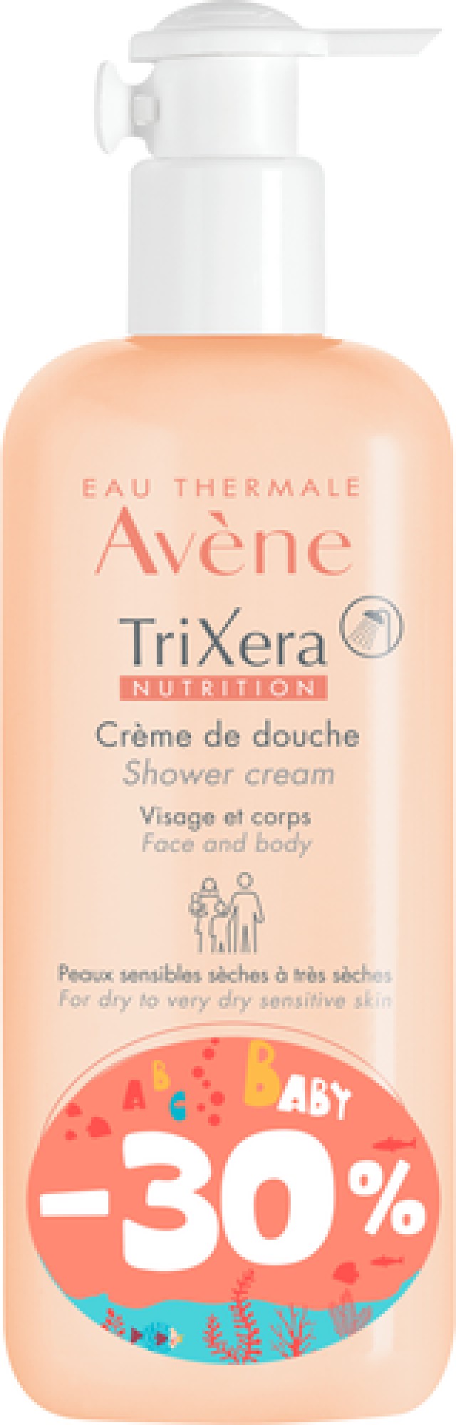 Avene TriXera Nutrition  Κρεμοντούς Για Καθαρισμό & Ενυδάτωση 500ml -30%
