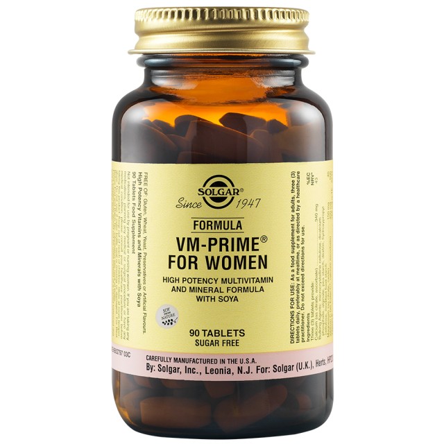 Solgar Formula VM-Prime for Women Συμπλήρωμα Διατροφής για Γυναίκες, 90 Ταμπλέτες