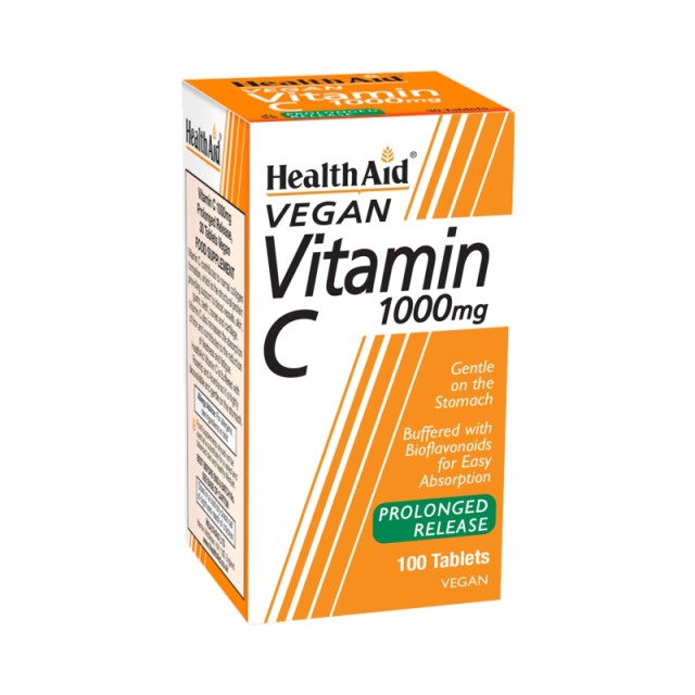 Health Aid Vitamin C 1000mg Prolonged Release με Βιοφλαβονοειδή, 100 Ταμπλέτες
