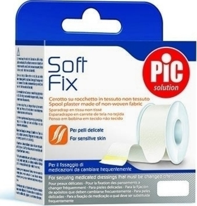 Pic Soft Fix Αυτοκόλλητο Χάρτινο Επιδεσμικό Ρολό 1,25cmx5m, 1 Τεμάχιο